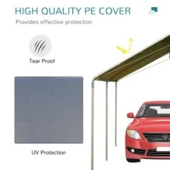 Outsunny Heavy Duty Carport Tent Shelter 3000x6000mm - Grey - 84C-159GY -OUTSUNNY Sales Shop outsunny 84c 159gy 3