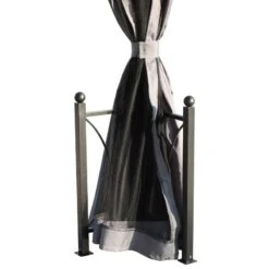 Outsunny Hardtop Garden Gazebo With Curtains And Nets 3000x3000mm - Black - 84C-171 -OUTSUNNY Sales Shop outsunny 84c 171 7