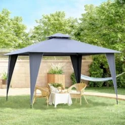 Outsunny 2 Tier Garden Gazebo 3500x3500mm - Grey - 84C-183
