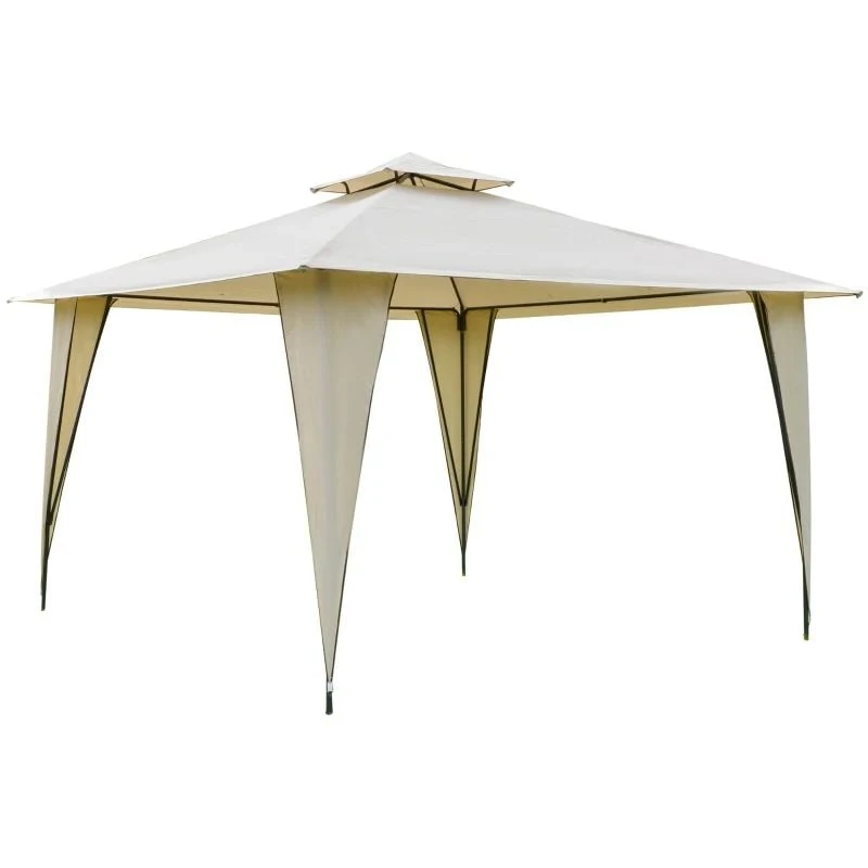 Outsunny 2 Tier Garden Gazebo 3500x3500mm - Beige - 84C-183BG 1 Outsunny 2 Tier Garden Gazebo 3500x3500mm - Beige - 84C-183BG
