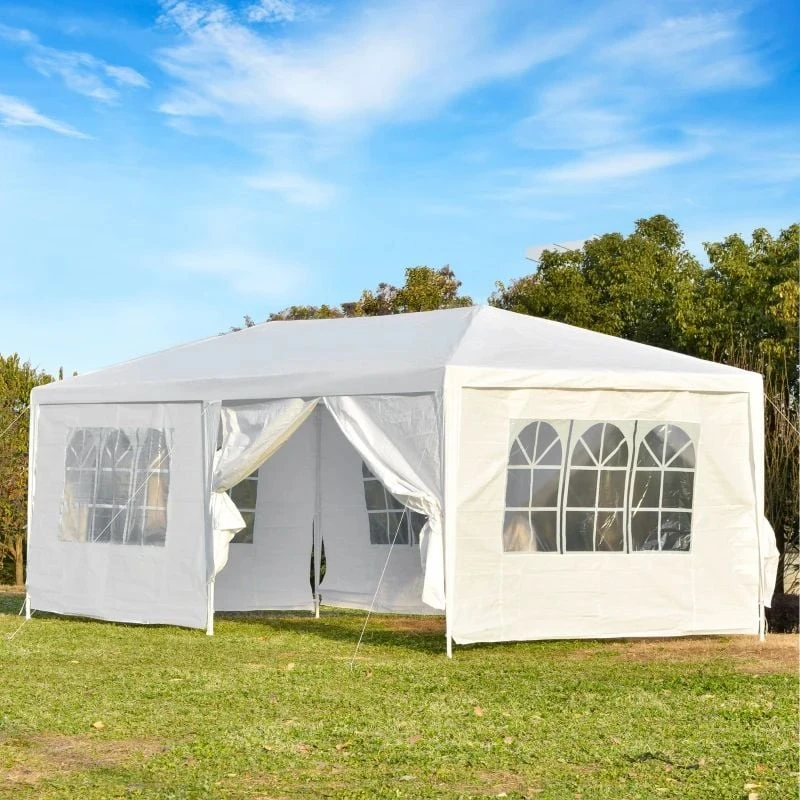 Outsunny Marquee With 4x Windows 3000x6000mm - White - 84C-197 10 Outsunny Marquee With 4x Windows 3000x6000mm - White - 84C-197 - Image 10