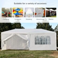 Outsunny Marquee With 4x Windows 3000x6000mm - White - 84C-197 14 Outsunny Marquee With 4x Windows 3000x6000mm - White - 84C-197 -OUTSUNNY Sales Shop outsunny 84c 197 6