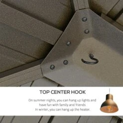 Outsunny 2 Tier Hardtop Gazebo With Curtains And Nets 3000x3700mm - Grey - 84C-204V02CG 17 Outsunny 2 Tier Hardtop Gazebo With Curtains And Nets 3000x3700mm - Grey - 84C-204V02CG -OUTSUNNY Sales Shop outsunny 84c 204v02cg 5