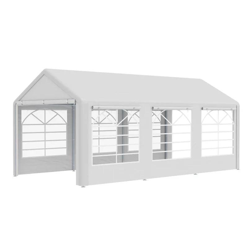Outsunny Marquee With 6x Windows & 2 Doors 3000x6000mm - White - 84C-206 2 Outsunny Marquee With 6x Windows & 2 Doors 3000x6000mm - White - 84C-206 - Image 2