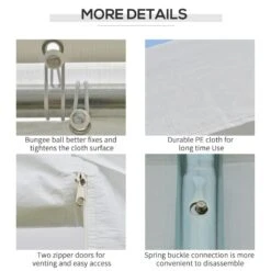 Outsunny Marquee With 6x Windows & 2 Doors 3000x6000mm - White - 84C-206 15 Outsunny Marquee With 6x Windows & 2 Doors 3000x6000mm - White - 84C-206 -OUTSUNNY Sales Shop outsunny 84c 206 5