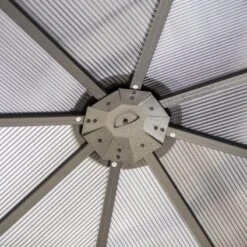 Outsunny Hardtop Garden Gazebo With Curtains 3000x3000mm - Grey - 84C-212 -OUTSUNNY Sales Shop outsunny 84c 212 7