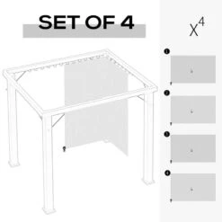 Outsunny Gazebo 4x Replacement Sidewalls 3000x4000mm - Light Grey - 84C-226V01LG 17 Outsunny Gazebo 4x Replacement Sidewalls 3000x4000mm - Light Grey - 84C-226V01LG -OUTSUNNY Sales Shop outsunny 84c 226v01lg 3