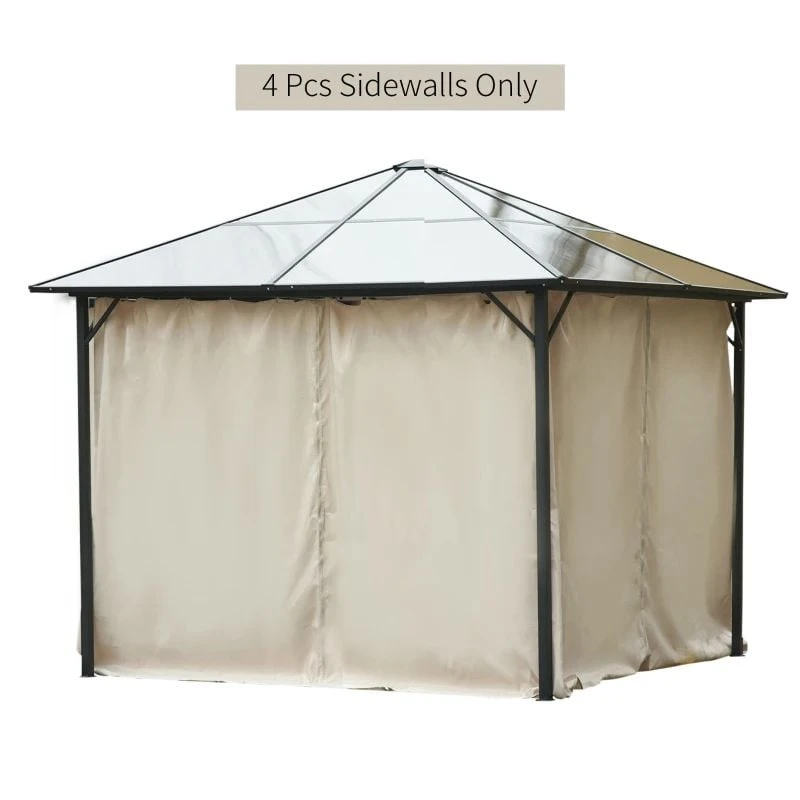 Outsunny Gazebo 4x Replacement Sidewalls 3000x3000mm - Beige - 84C-226V02BG 2 Outsunny Gazebo 4x Replacement Sidewalls 3000x3000mm - Beige - 84C-226V02BG - Image 2