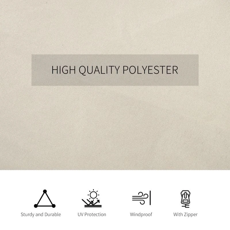 Outsunny Gazebo 4x Replacement Sidewalls 3000x3000mm - Beige - 84C-226V02BG 9 Outsunny Gazebo 4x Replacement Sidewalls 3000x3000mm - Beige - 84C-226V02BG - Image 9