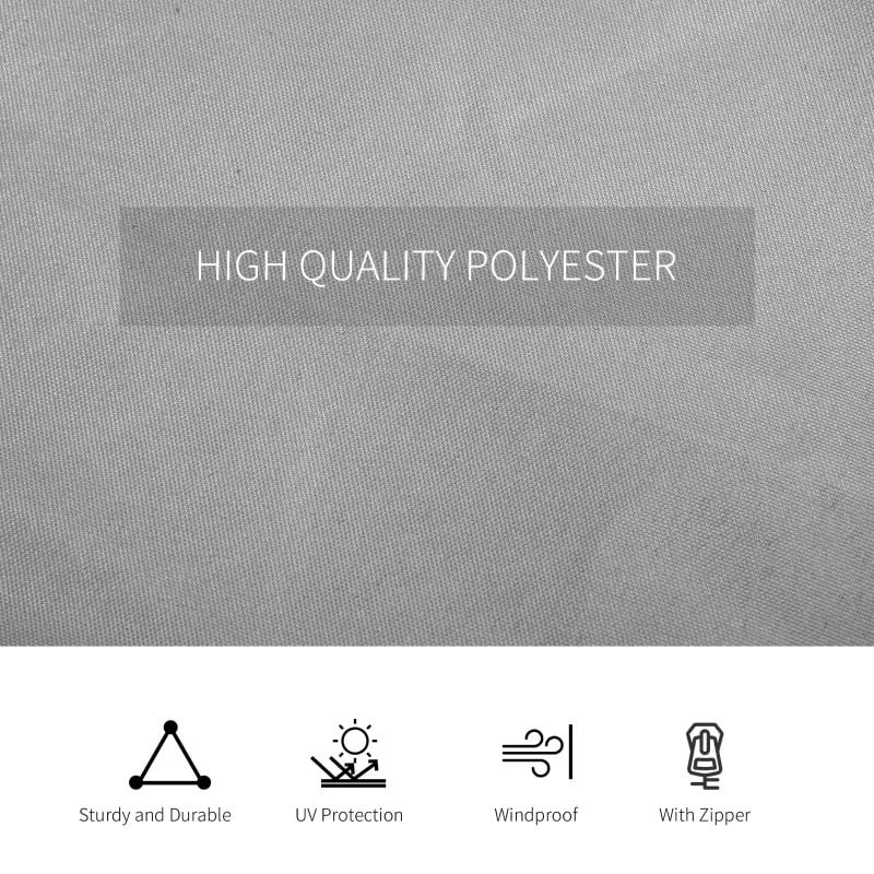 Outsunny Gazebo 4x Replacement Sidewalls 3000x3000mm - Light Grey - 84C-226V02LG 5 Outsunny Gazebo 4x Replacement Sidewalls 3000x3000mm - Light Grey - 84C-226V02LG - Image 5