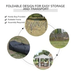 Outsunny Pop-up Hexagon Gazebo With Mesh Sidewalls 3200x3200mm - Light Grey - 84C-227LG -OUTSUNNY Sales Shop outsunny 84c 227lg 5