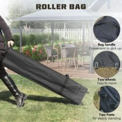 Outsunny 2 Tier Pop-Up Garden Gazebo With Carry Bag 4000x4000mm - Dark Grey - 84C-229CG -OUTSUNNY Sales Shop outsunny 84c 229cg 7