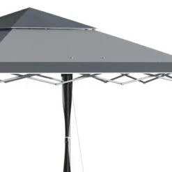 Outsunny 2 Tier Pop-Up Garden Gazebo With Carry Bag 4000x4000mm - Dark Grey - 84C-229CG -OUTSUNNY Sales Shop outsunny 84c 229cg 9