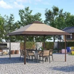 Outsunny 2 Tier Pop-Up Garden Gazebo With Carry Bag 4000x4000mm - Coffee- 84C-229V01CF 19 Outsunny 2 Tier Pop-Up Garden Gazebo With Carry Bag 4000x4000mm - Coffee- 84C-229V01CF -OUTSUNNY Sales Shop outsunny 84c 229v01cf