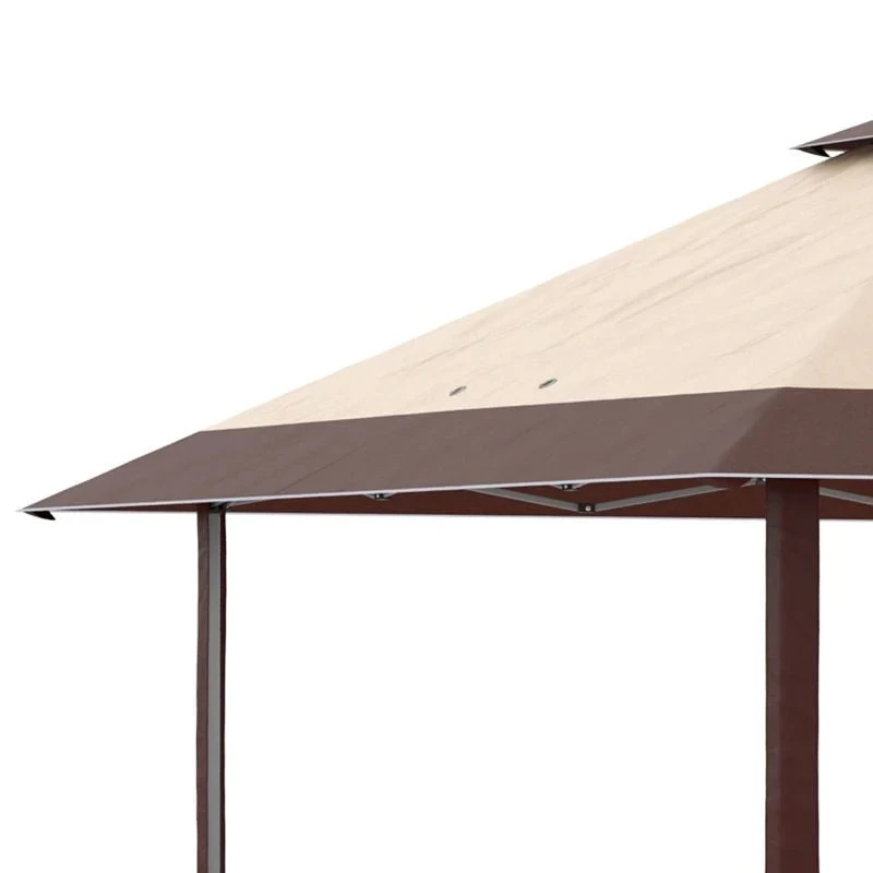 Outsunny 2 Tier Pop-Up Garden Gazebo With Carry Bag 4000x4000mm - Coffee- 84C-229V01CF 3 Outsunny 2 Tier Pop-Up Garden Gazebo With Carry Bag 4000x4000mm - Coffee- 84C-229V01CF - Image 3