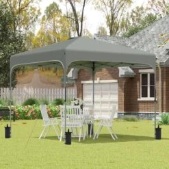 Outsunny Pop-Up Garden Gazebo With Wheeled Carry Bag 2500x2500mm - Grey - 84C-262V01