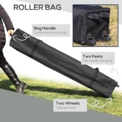 Outsunny Pop-Up Garden Gazebo With Wheeled Carry Bag 2500x2500mm - Grey - 84C-262V01 -OUTSUNNY Sales Shop outsunny 84c 262v01 3