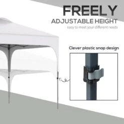 Outsunny Pop-Up Garden Gazebo With Wheeled Carry Bag 2500x2500mm - White - 84C-262V01WT -OUTSUNNY Sales Shop outsunny 84c 262v01wt 5