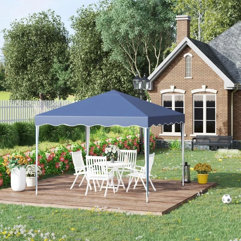 Outsunny Pop-Up Garden Gazebo With Carry Bag 3000x3000mm - Blue - 84C-263 1 Outsunny Pop-Up Garden Gazebo With Carry Bag 3000x3000mm - Blue - 84C-263