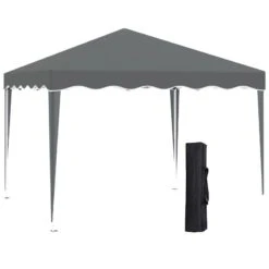 Outsunny Pop-Up Garden Gazebo With Carry Bag 3000x3000mm - Grey - 84C-263GY -OUTSUNNY Sales Shop outsunny 84c 263gy 1 1
