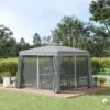 Outsunny 2 Tier Garden Gazebo With Curtains And Nets 3000x3000mm - Dark Grey - 84C-269LG -OUTSUNNY Sales Shop outsunny 84c 269lg 1