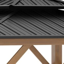 Outsunny Hardtop Garden Gazebo With Wooden Frame 3500x3500m - Grey - 84C-273 13 Outsunny Hardtop Garden Gazebo With Wooden Frame 3500x3500m - Grey - 84C-273 -OUTSUNNY Sales Shop outsunny 84c 273 7