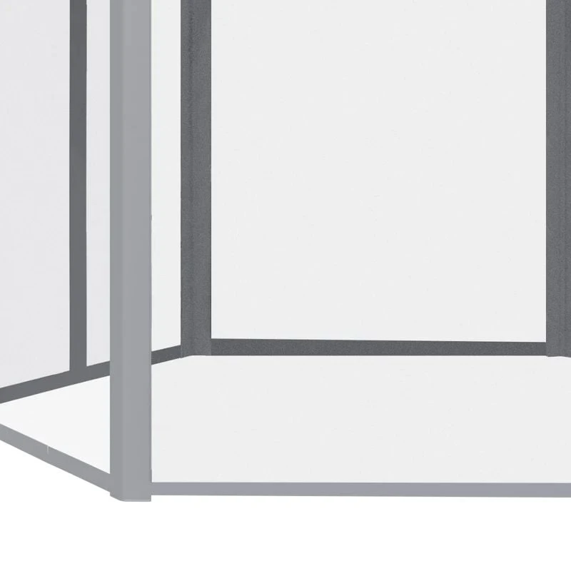 Outsunny Pop-up Hexagon Gazebo With Mesh Sidewalls 3000x3000mm - Grey - 84C-283GY 4 Outsunny Pop-up Hexagon Gazebo With Mesh Sidewalls 3000x3000mm - Grey - 84C-283GY - Image 4