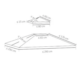 Outsunny 2 Tier Gazebo Replacement Canopy 3000x3000mm - Beige - 84C-314 -OUTSUNNY Sales Shop outsunny 84c 314 2