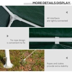 Outsunny Garden Gazebo Marquee With 2 Sidewalls 3000x4000mm - Green - 84C-329V01GN 15 Outsunny Garden Gazebo Marquee With 2 Sidewalls 3000x4000mm - Green - 84C-329V01GN -OUTSUNNY Sales Shop outsunny 84c 329v01gn 6