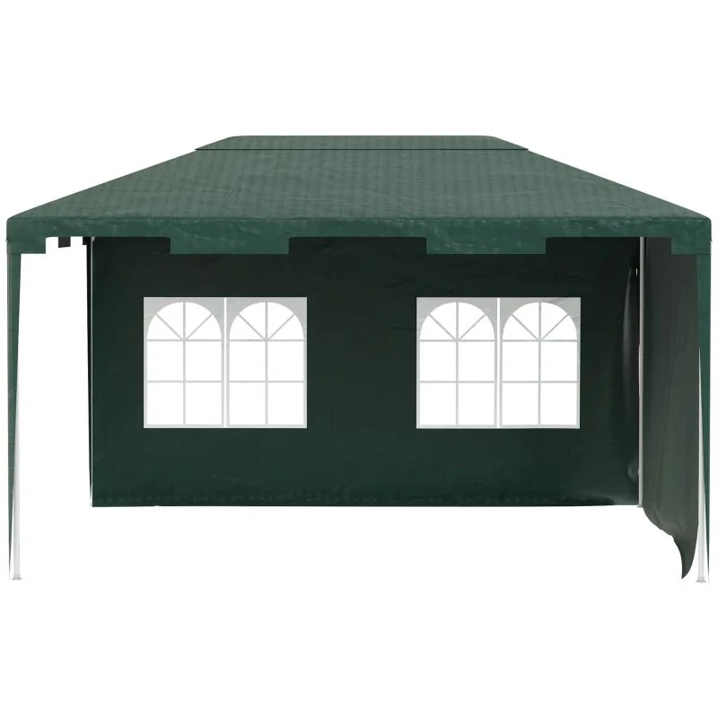 Outsunny Garden Gazebo Marquee With 2 Sidewalls 3000x4000mm - Green - 84C-329V01GN 5 Outsunny Garden Gazebo Marquee With 2 Sidewalls 3000x4000mm - Green - 84C-329V01GN - Image 5