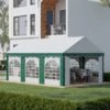Outsunny Marquee With 6x Windows & 2 Doors 4000x6000mm - White & Green - 84C-369V01GN 9 Outsunny Marquee With 6x Windows & 2 Doors 4000x6000mm - White & Green - 84C-369V01GN -OUTSUNNY Sales Shop outsunny 84c 369v01gn 9