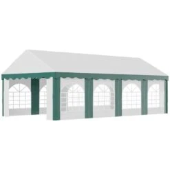 Outsunny Marquee With 8x Windows & 2 Doors 4000x8000mm - White & Green - 84C-369V02GN -OUTSUNNY Sales Shop outsunny 84c 369v02gn 10