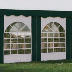 Outsunny Marquee With 8x Windows & 2 Doors 4000x8000mm - White & Green - 84C-369V02GN -OUTSUNNY Sales Shop outsunny 84c 369v02gn 8