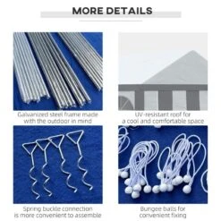 Outsunny Marquee With 6x Windows & 2 Doors 4000x6000mm - White & Grey - 84C-375V02GY 12 Outsunny Marquee With 6x Windows & 2 Doors 4000x6000mm - White & Grey - 84C-375V02GY -OUTSUNNY Sales Shop outsunny 84c 375v02gy 6