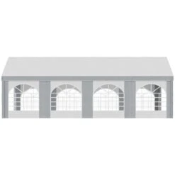Outsunny Marquee With 8x Windows & 2 Doors 4000x8000mm - White & Grey - 84C-375V03GY -OUTSUNNY Sales Shop outsunny 84c 375v03gy 7