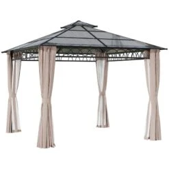 Outsunny Gazebo Waterproof Protective Cover 3000x3000mm - Clear - 84C-426V00CR -OUTSUNNY Sales Shop outsunny 84c 426v00cr