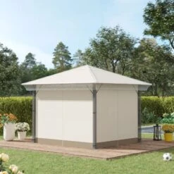 Outsunny Gazebo Waterproof Protective Cover 3000x3000mm - Clear - 84C-426V00CR -OUTSUNNY Sales Shop outsunny 84c 426v00cr 1 1