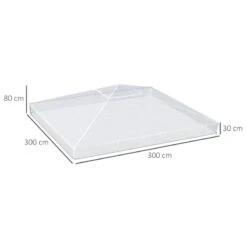 Outsunny Gazebo Waterproof Protective Cover 3000x3000mm - Clear - 84C-426V00CR -OUTSUNNY Sales Shop outsunny 84c 426v00cr 2