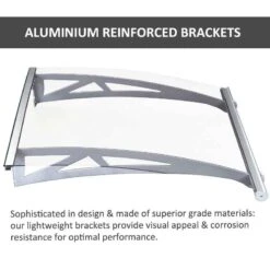 Outsunny Outdoor Door Canopy 1.2m -Transparent/Silver - B70-031 18 Outsunny Outdoor Door Canopy 1.2m -Transparent/Silver - B70-031 -OUTSUNNY Sales Shop outsunny b70031 2