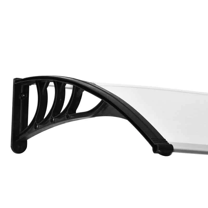 Outsunny Outdoor Door Canopy 1.95m - Clear Sheet & Black Bracket - B70-047WT 7 Outsunny Outdoor Door Canopy 1.95m - Clear Sheet & Black Bracket - B70-047WT - Image 7