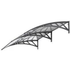 Outsunny Outdoor Door Canopy 2m - Clear Sheet & Grey Bracket - B70-051 13 Outsunny Outdoor Door Canopy 2m - Clear Sheet & Grey Bracket - B70-051 -OUTSUNNY Sales Shop outsunny b70051 side view