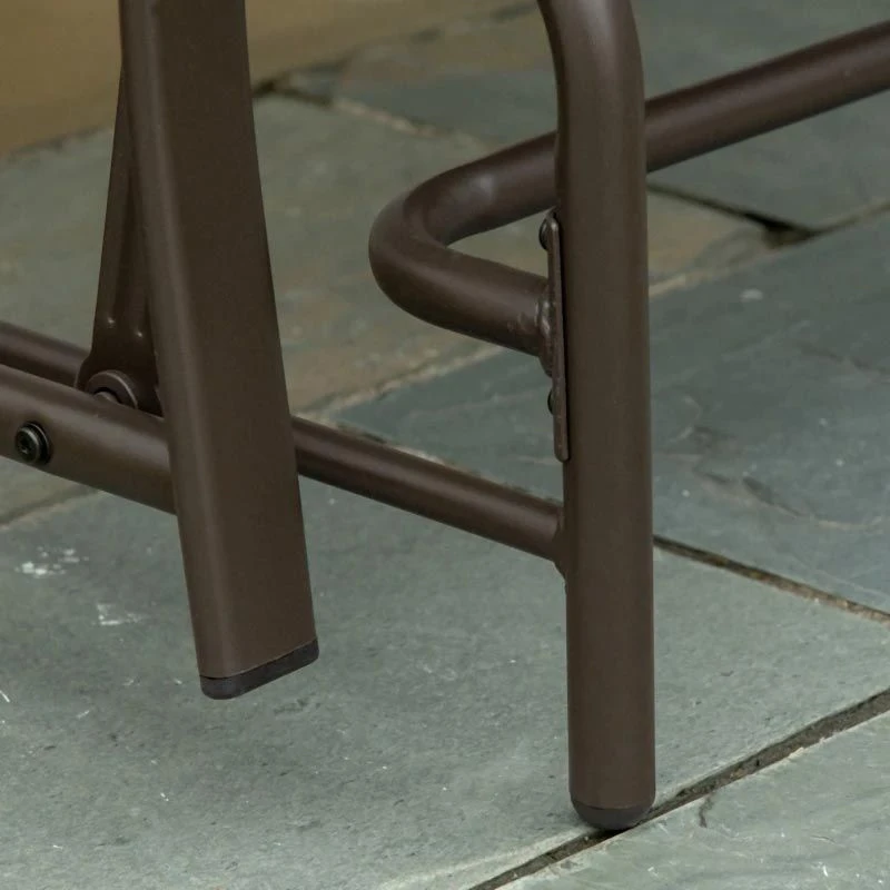 Outsunny Metal Double Garden Swing Chair With Table - Grey - 84A-011V01 5 Outsunny Metal Double Garden Swing Chair With Table - Grey - 84A-011V01 - Image 5