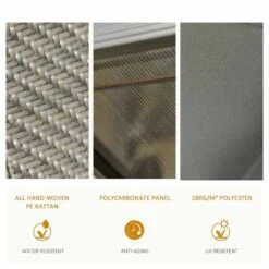 Outsunny 3 Seater Rattan Garden Swing Chair - Brown - 84A-200 -OUTSUNNY Sales Shop ozq4c017dc30ac2a1.jpg