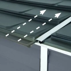 Rowlinson Palram 4x6 Skylight Grey Pent Shed - PLSKY46P -OUTSUNNY Sales Shop p l plsky46p 5