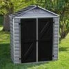 Rowlinson Palram 6x3 Skylight Grey Deco Apex Shed - PLSKY63GD -OUTSUNNY Sales Shop p l plsky63gd