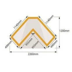 Rowlinson Balmoral Corner Garden Arbour - PERBAL -OUTSUNNY Sales Shop perbal dimensional