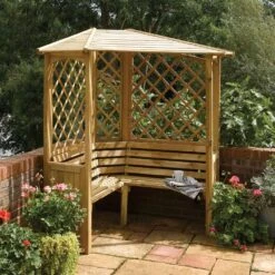 Rowlinson Balmoral Corner Garden Arbour - PERBAL -OUTSUNNY Sales Shop perbal 1