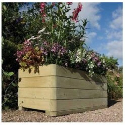 Rowlinson Marberry Rectangular Garden Planter - PLLY100 -OUTSUNNY Sales Shop plly100 outside