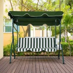 Outsunny 3-Seater Metal Garden Swing Chair - Green - 84A-118 -OUTSUNNY Sales Shop pnv6ff1859ab18497.jpg