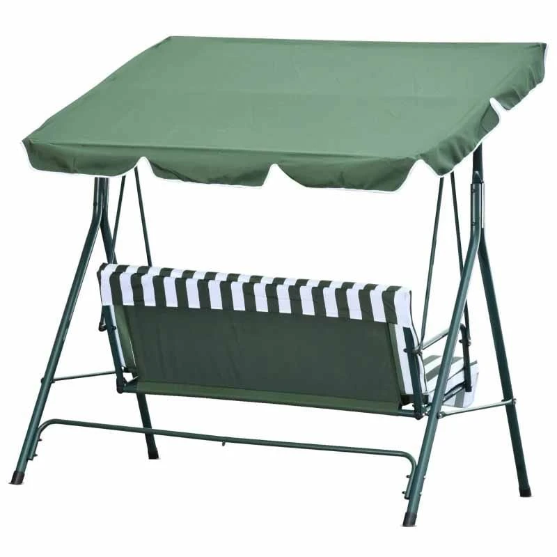 Outsunny 3-Seater Garden Swing Chair - Green - 84A-054V01 10 Outsunny 3-Seater Garden Swing Chair - Green - 84A-054V01 - Image 10